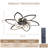 30.7In Ceiling Fan With Lights, Remote Control 3 Color Temperatures,6 Gear Wind Speed Fan Light