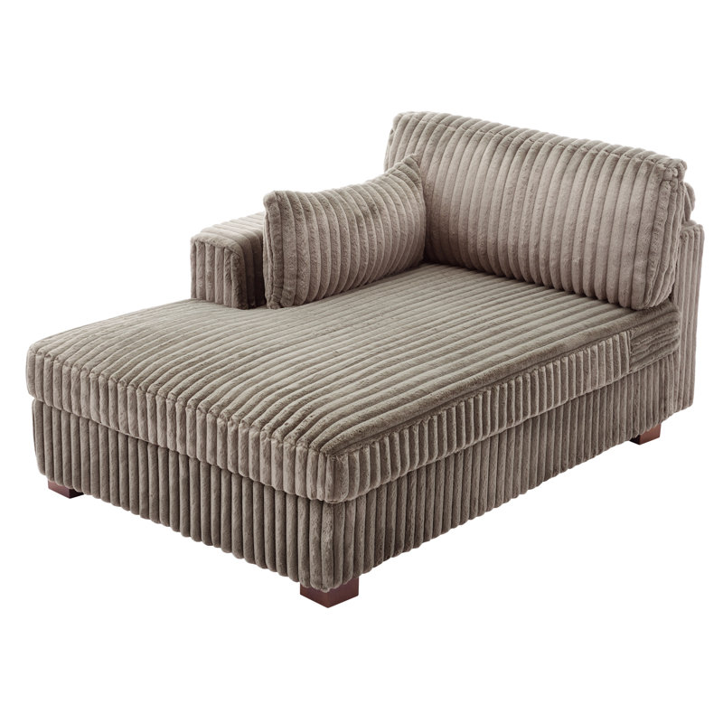 Bukvice Chaise Lounge, Left Hand Facing, Light Brown