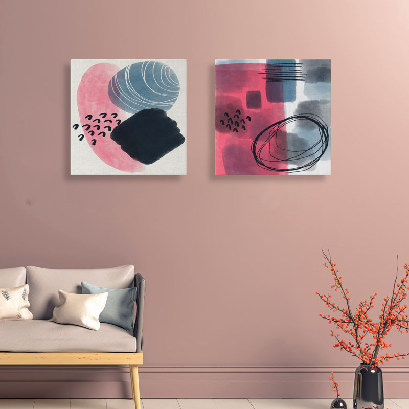 Superbes peintures décoratives sur toile (2 pièces) de 19,7 po x 19,7 po chacune | 100% toile avec cadres 100% bois | Parfait pour le décor du salon et de la chambre à coucher, ajoute élégance et style à tout espace