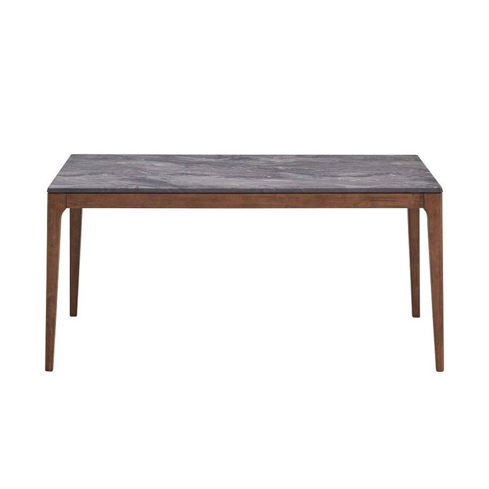 Brayden Studio Rectangular Dining Table With Engineered Stone Top In ...