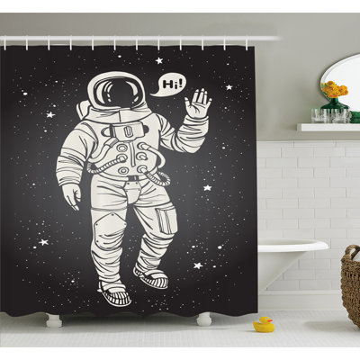 Enye Shower Curtain with Hooks Included