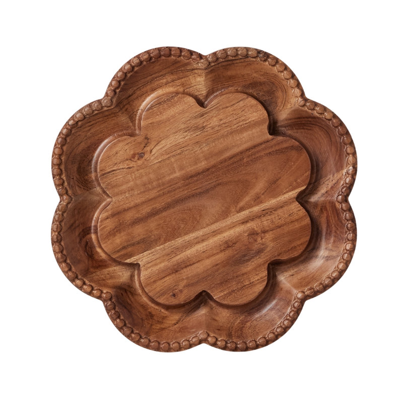 Scalloped Vintage English Bread Board/Lazy Susan