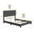Diamond Linen Upholstered Platform Bed Frame with Adjustable Headboard - Boyd Sleep-227439985-227439986