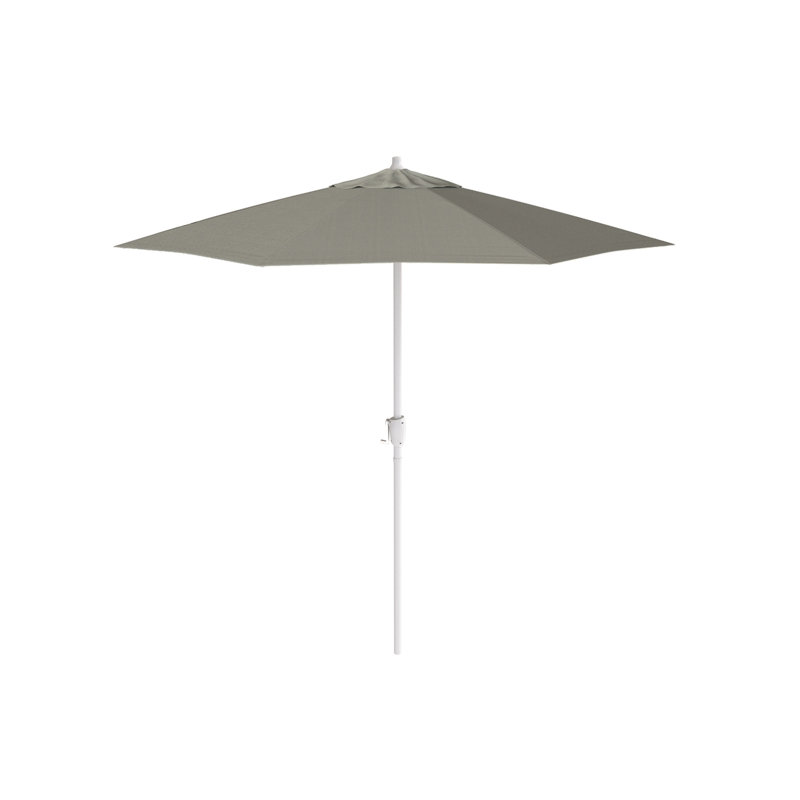 Parasol de marché en aluminium 7,5 pi avec manivelle inclinable en oléfine, Performance granit tissé