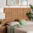 Rubato Queen Size Natural Rattan & Mahogany Wood Headboard, Red Teak 58.99'' H X 63.56'' W X 1.72'' D