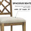 Ensemble de 2 chaises de salle à manger de style Mid-Century en chêne blanc rétro avec structure en bois massif et sièges rembourrés-1695811002