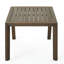 Espace de conversation extérieur 3 pièces - coussins 100% eau, structure à finition patine brune, bois, tissu beige de la collection Chat, largeur 34,31 po