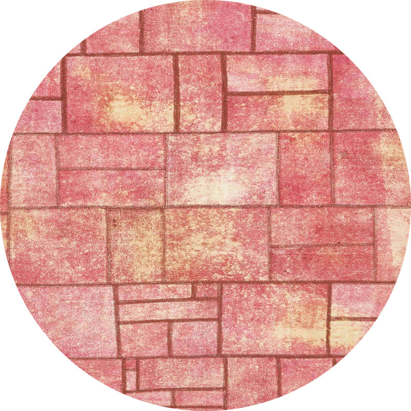 Abstract Indoor Rug, Round 5'