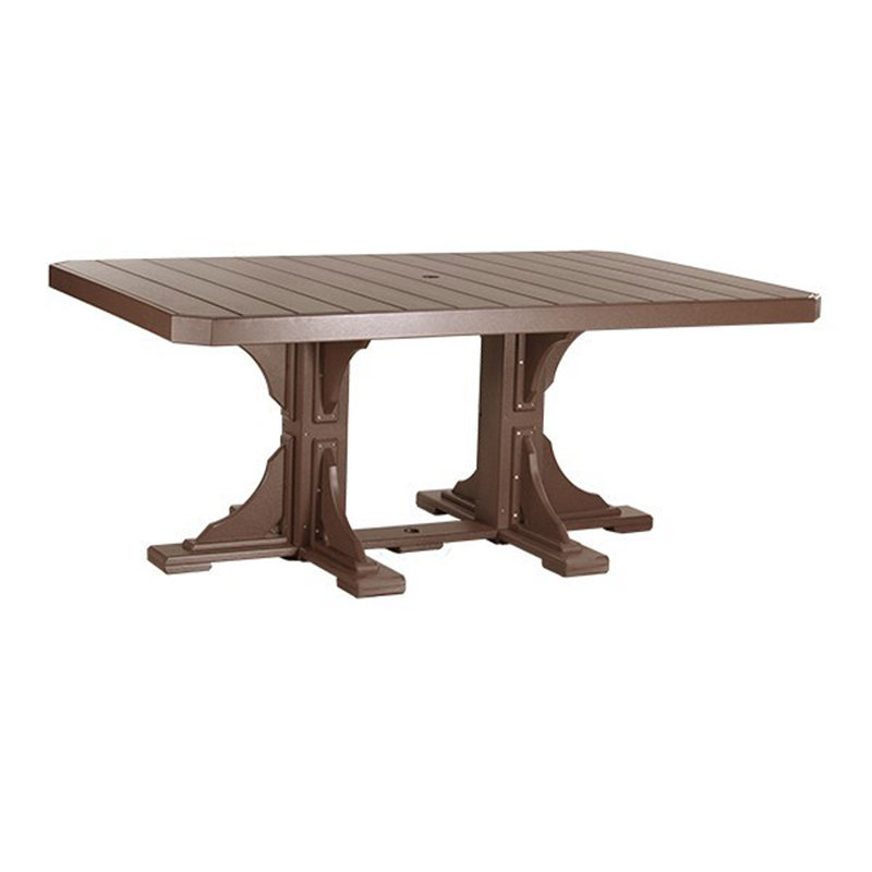 Table rectangulaire Cuesta, Brun châtaigne, 30.25" H x 48" W x 36.25" D, Brun châtaigne