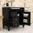 30-Inch Bathroom Vanity with Ceramic Top, Soft-Close Door Cabient and 3 Drawers-53944414