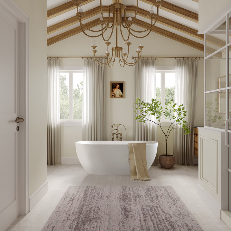59'' x 29.5'' Soaking Solid Surface Bathtub