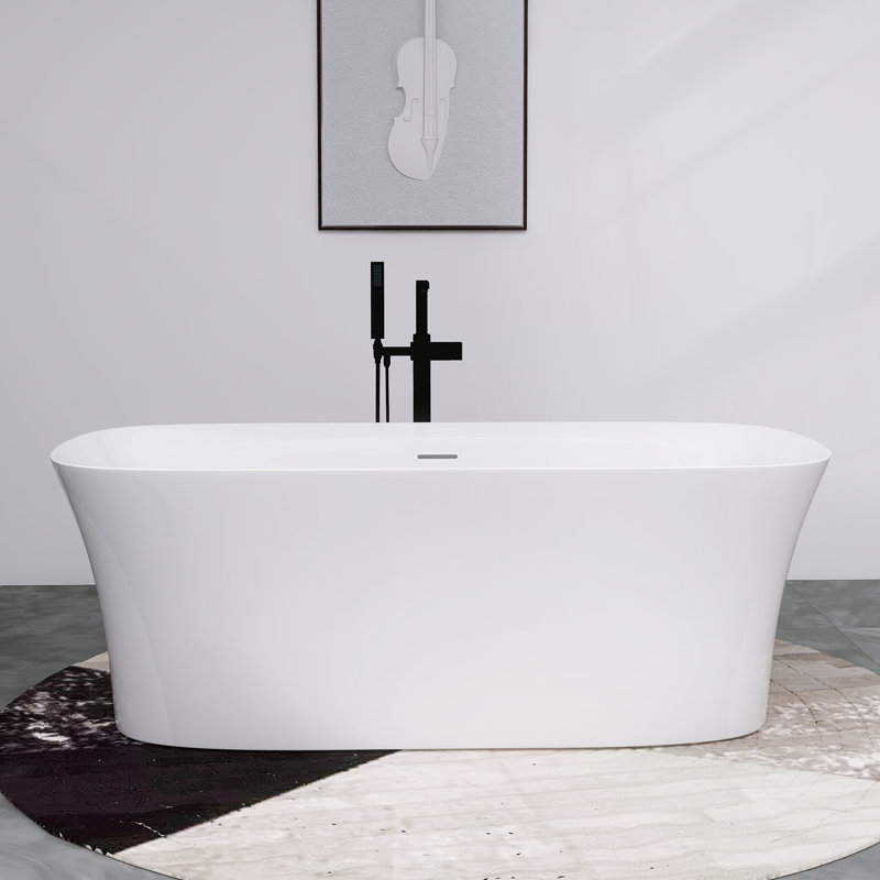 Baignoire de trempage autoportante en acrylique 67 po. X 31 po.