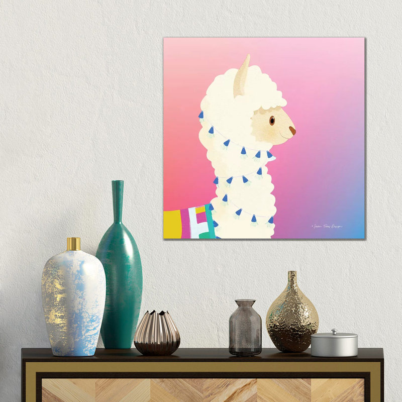 Llama 1 Piece Wall Art on Canvas, 45.72 cm H x 45.72 cm W x 1.91 cm D, Canvas