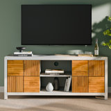 Vivian Jade Solid Wood Fully Assembled TV Stand for TVs up to 60"