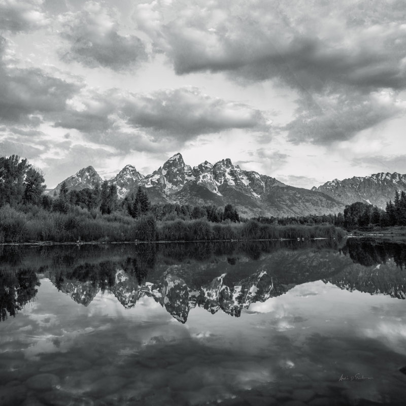 Scenic Landscape II BW by Andre Eichman - Wrapped Canvas Print, 30cm H x 30cm W