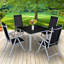 Argent 4 - Person Patio Dining Set Square Table-1091654116-1091654119
