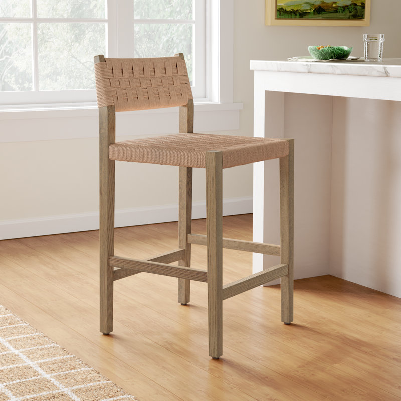 Mallory Woven Counter Stool, Counter Stool (26" Seat Height)