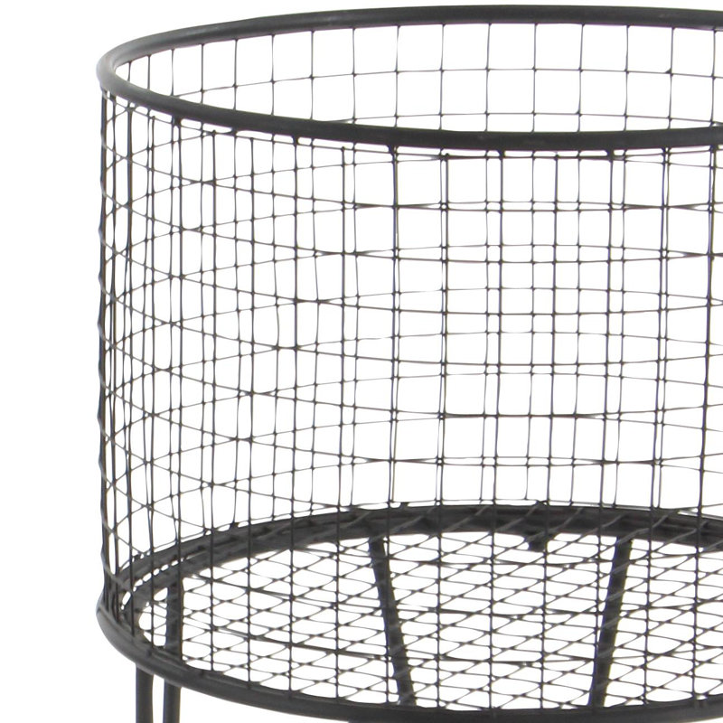 Panier roulant en fer, Noir