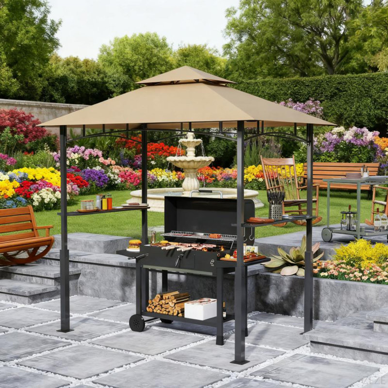 Abri de jardin extérieur brun foncé 8 pi x 5 pi