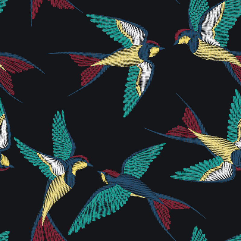 Beautiful Swallow Birds by Alushka87 - Wrapped Canvas Print, 51cm H x 51cm W x 3.8cm D