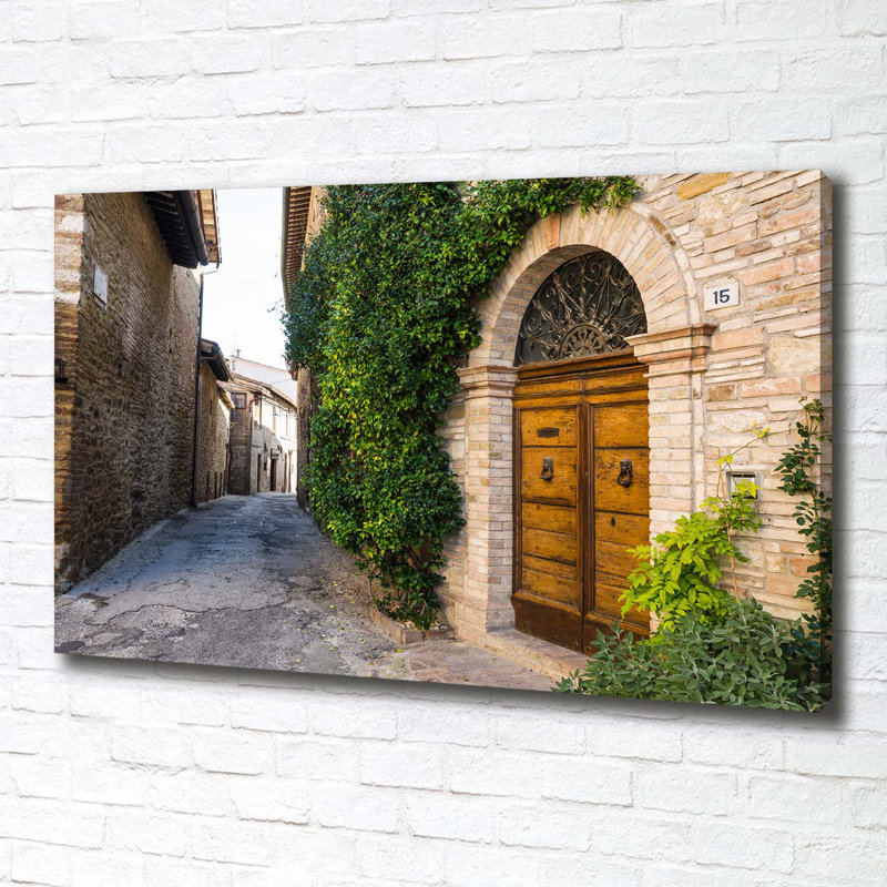 A Charming Street - Wrapped Canvas Print
