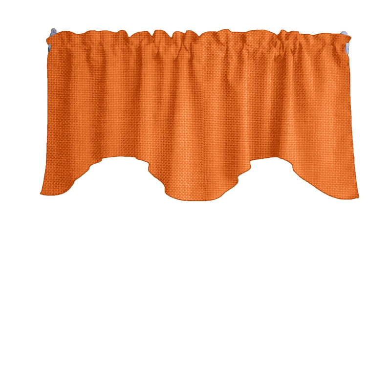 Cantonnière festonnée l 58 po Benina, Orange