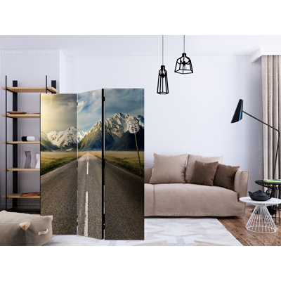 Gonca 135 cm W x 172 cm H 3 - Panel Solid Wood Folding Room Divider