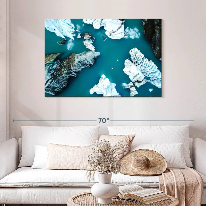 Glaciers du lac Alvord Jokulsarlon, H 30 po x l 45 po
