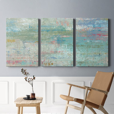 " Pastel Watergarden " 3 - Pieces