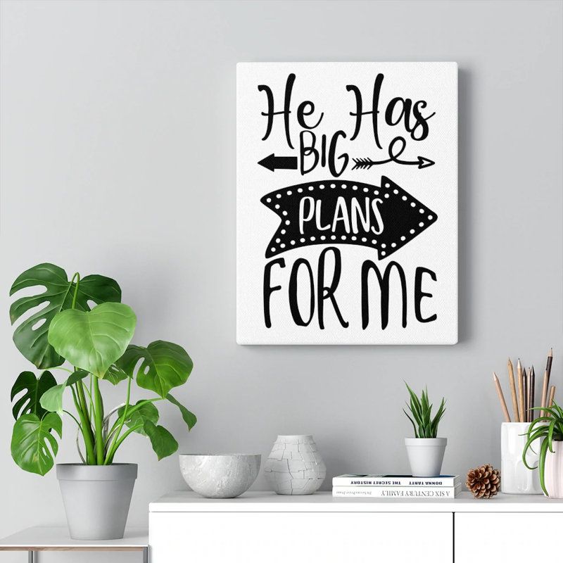 Plans For Me - Wrapped Canvas Print, 36cm H x 28cm W