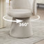 Chaise de salle à manger pivotante rembourrée avec dossier (ensemble de 2)-125810908-125810905