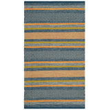 Tapis rayé en coton tissé à la main Gaillard