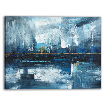 Abstract City Line by Paul Cezanne - Wrapped Canvas Painting