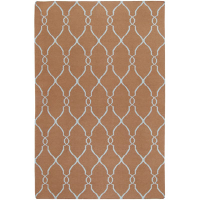 Tapis géométrique en laine tissé à la main Larksville