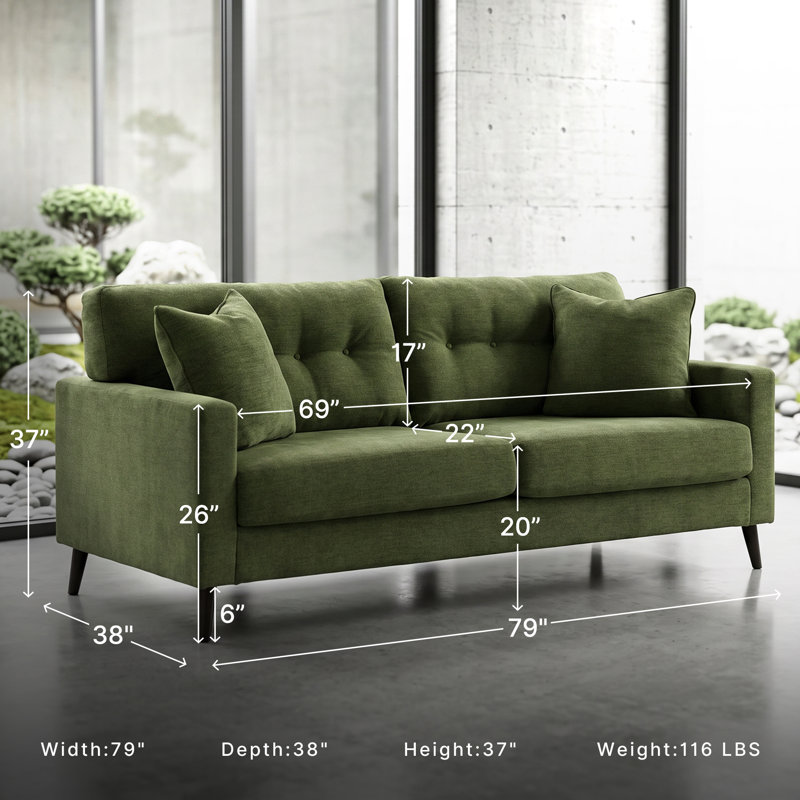 Upholstered 79'' Loveseat