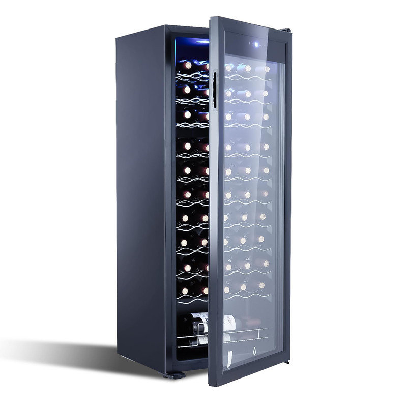 55 Bottle Single Zone Wine Refrigerator with Digital Control & LED Display, Freestanding Wine Cooler | Fridge.com