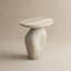 Table d'appoint d'extérieur moderne en faux travertin