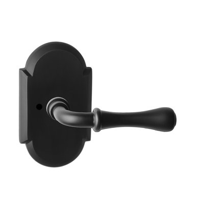 Bravura 931-G2 Huntsville Privacy Lever on Arched Rose in Matte Black