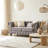 Velvet Chesterfield Sofa, 62" 2-Seater Couch with Rolled Arms & Button Tufted Design, Solid Wood Frame, Spring+Foam Cushions for Comfort, Dark Brown Wood Legs, for Living Room, Apartment, Office-652655325-652655324-652655323