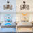 Colp 18'' Classic Farmhouse Caged Ceiling Fan with Lights, Rustic Bladeless Fandelier Reversible Ceiling Fan