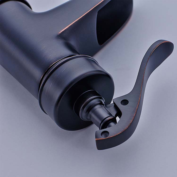 Robinet de salle de bain monocorps et monocommande, Bronze huilé