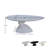 Modern Oval Coffee Table, 47.27" Fiberglass Pebble-stack Base-123028472