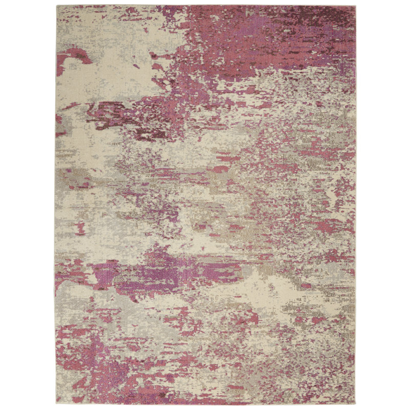 Tapis ivoire moderne Enoch, Rectangle 6 pi 7 po x 9 pi 7 po