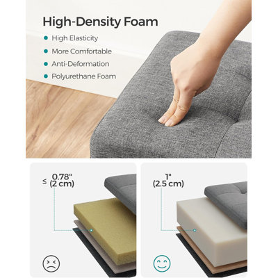 Talisia 110 cm W Square Footstool with Storage