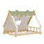 Lit de maison avec tente et éclairage-122259252-122259253