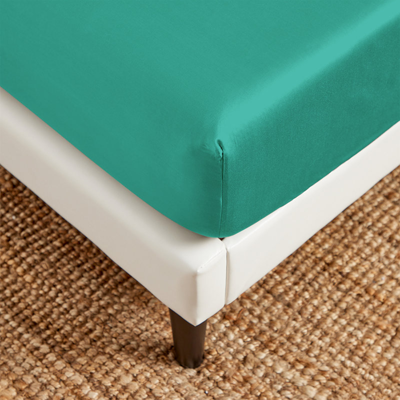 Cream Twin Bamboo Rayon Bed Sheet Set