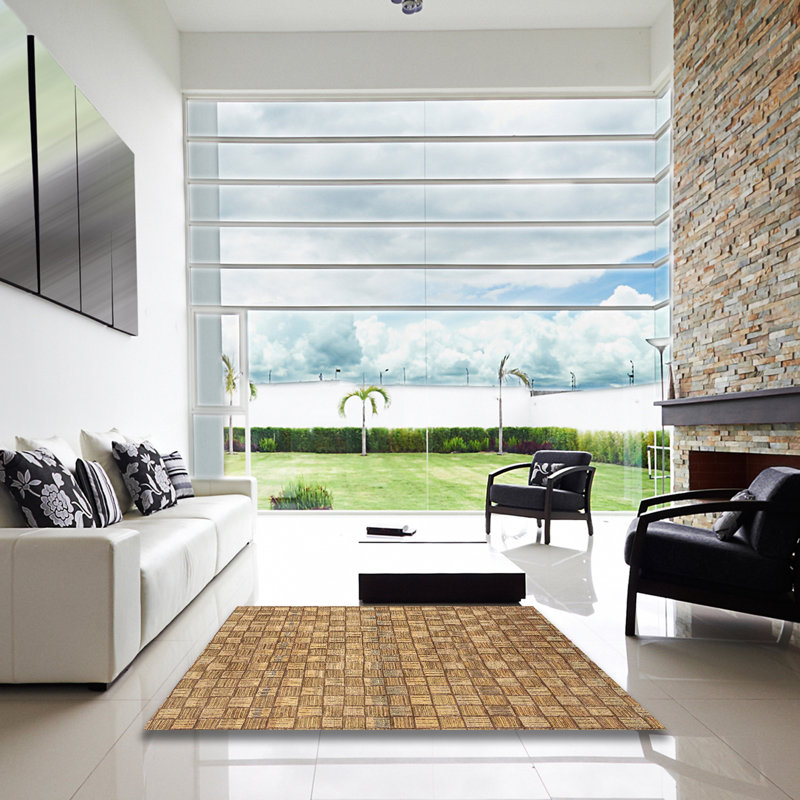 Tapis abstrait moderne 1695, Carré 3 pi