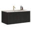 Meuble-lavabo pour salle de bain moderne - 36 po avec chêne rayé noir, lavabo en céramique blanche pré-assemblé, finition chêne brossé, choix élégant-1696714785-1696714784