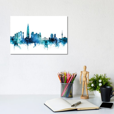 Seoul, South Korea Skyline by Michael Tompsett - Wrapped Canvas Gallery-Wrapped Canvas Giclée
