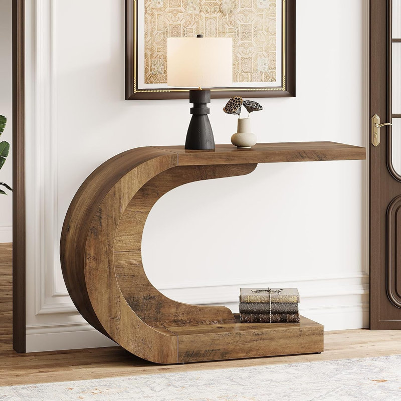 Tribesigns C-Shaped Console Table